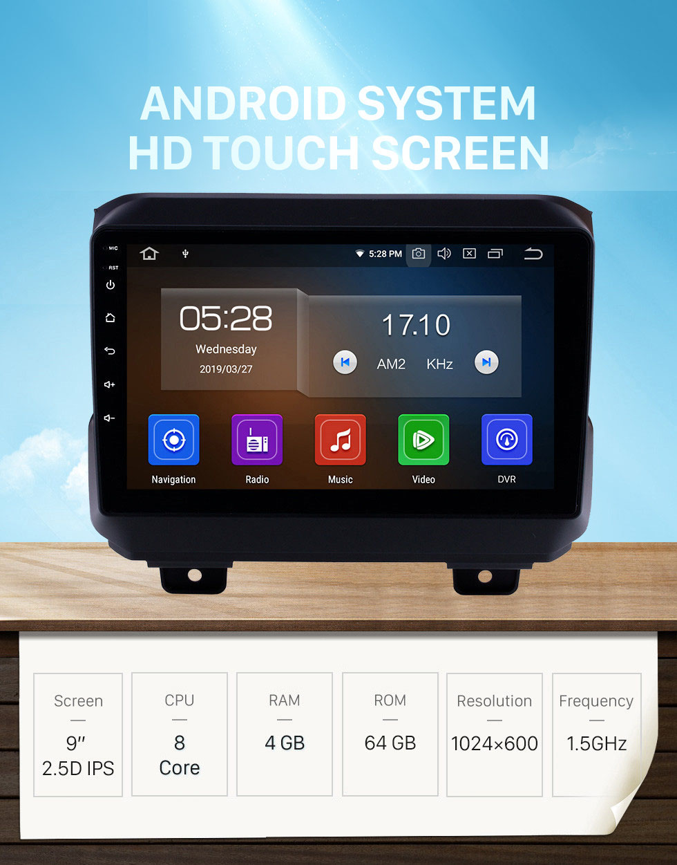 Seicane Tout en un Android 10.0 Navigation GPS 9 pouces HD Écran tactile Stéréo pour 2018 Jeep Wrangler Rubicon Bluetooth FM WIFI Contrôle USB au volant USB Support Carplay AUX DVR OBD2 Seicane Tout en un Android 10.0 Navigation GPS 9 pouces HD Écran tactile Stéréo pour 2018 Jeep Wrangler Rubicon Bluetooth FM WIFI Contrôle USB au volant USB Support Carplay AUX DVR OBD2