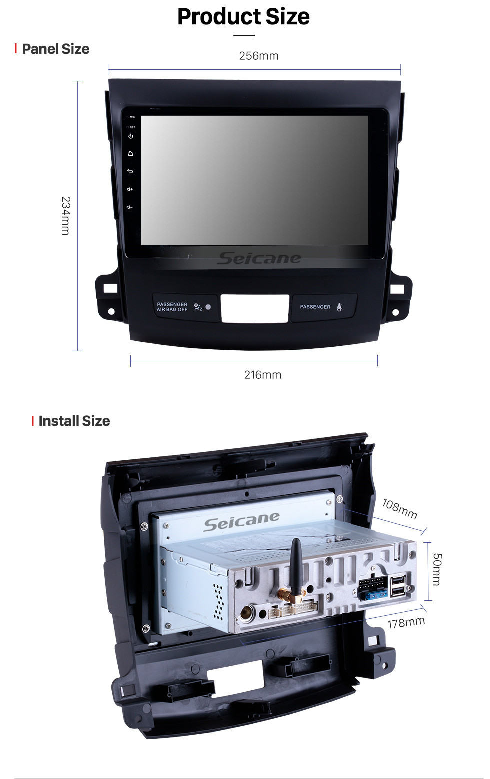 Seicane OEM 9 pouces Android 10.0 Radio Système de navigation GPS pour 2006-2014 Mitsubishi OUTLANDER Bluetooth HD 1024 * 600 écran tactile OBD2 DVR TV 1080P Vidéo 4G WIFI Contrôle du volant Caméra de recul USB Lien miroir Seicane OEM 9 pouces Android 10.0 Radio Système de navigation GPS pour 2006-2014 Mitsubishi OUTLANDER Bluetooth HD 1024 * 600 écran tactile OBD2 DVR TV 1080P Vidéo 4G WIFI Contrôle du volant Caméra de recul USB Lien miroir