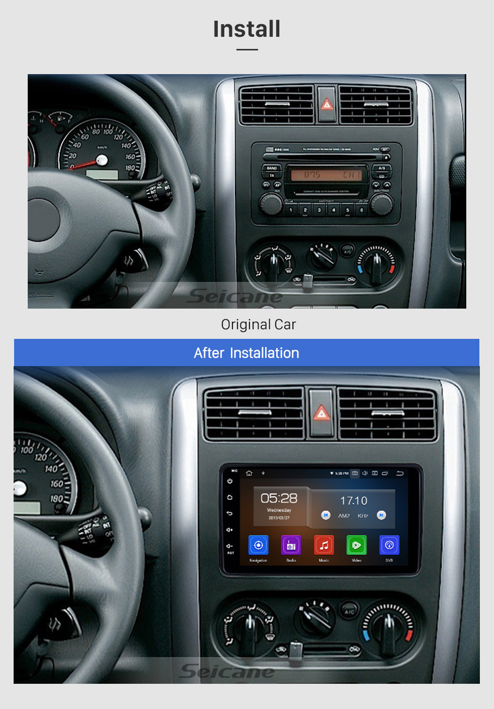 Seicane Android 10.0 2007-2012 Suzuki Jimny 7-дюймовый HD с сенсорным экраном Автомобильная стереосистема Штатная магнитола GPS-навигация Bluetooth WIFI Музыкальная поддержка Управление рулевого колеса USB OBD2 Камера заднего вида Seicane Android 10.0 2007-2012 Suzuki Jimny 7-дюймовый HD с сенсорным экраном Автомобильная стереосистема Штатная магнитола GPS-навигация Bluetooth WIFI Музыкальная поддержка Управление рулевого колеса USB OBD2 Камера заднего вида