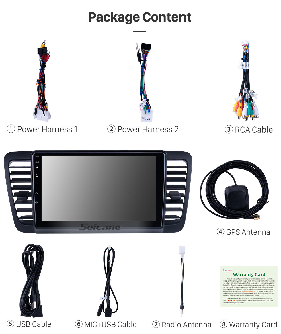 Seicane HD Touchscreen 9 inch for 2004 2005 2006-2009 Subaru Legacy Radio Android 10.0 GPS Navigation System Bluetooth Carplay support DSP TPMS Seicane HD Touchscreen 9 inch for 2004 2005 2006-2009 Subaru Legacy Radio Android 10.0 GPS Navigation System Bluetooth Carplay support DSP TPMS
