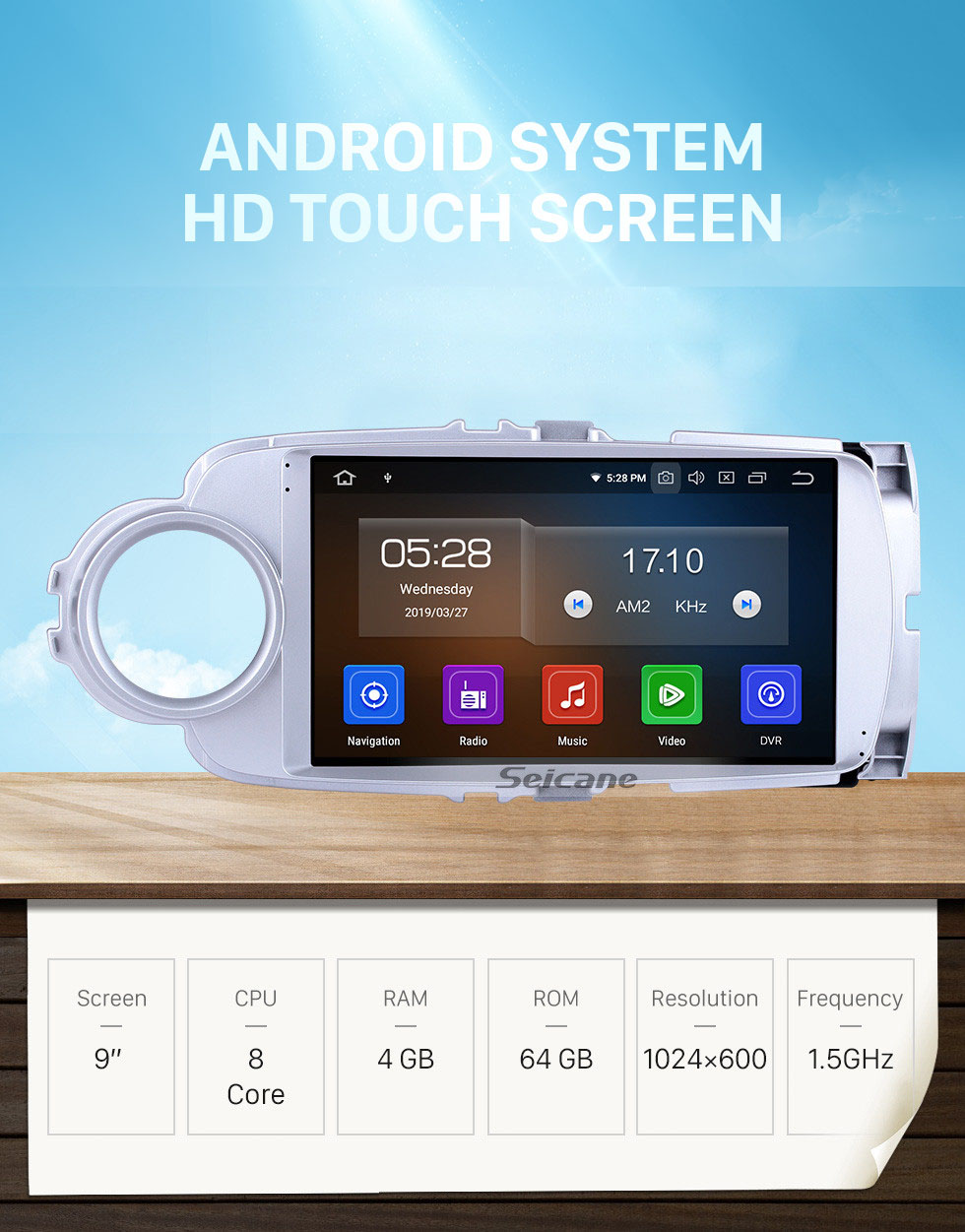 Seicane OEM 9 inch Android 10.0 for 2012 Toyota Yaris/Vitz Radio with Bluetooth HD Touchscreen GPS Navigation System Carplay support OBD2 Seicane OEM 9 inch Android 10.0 for 2012 Toyota Yaris/Vitz Radio with Bluetooth HD Touchscreen GPS Navigation System Carplay support OBD2