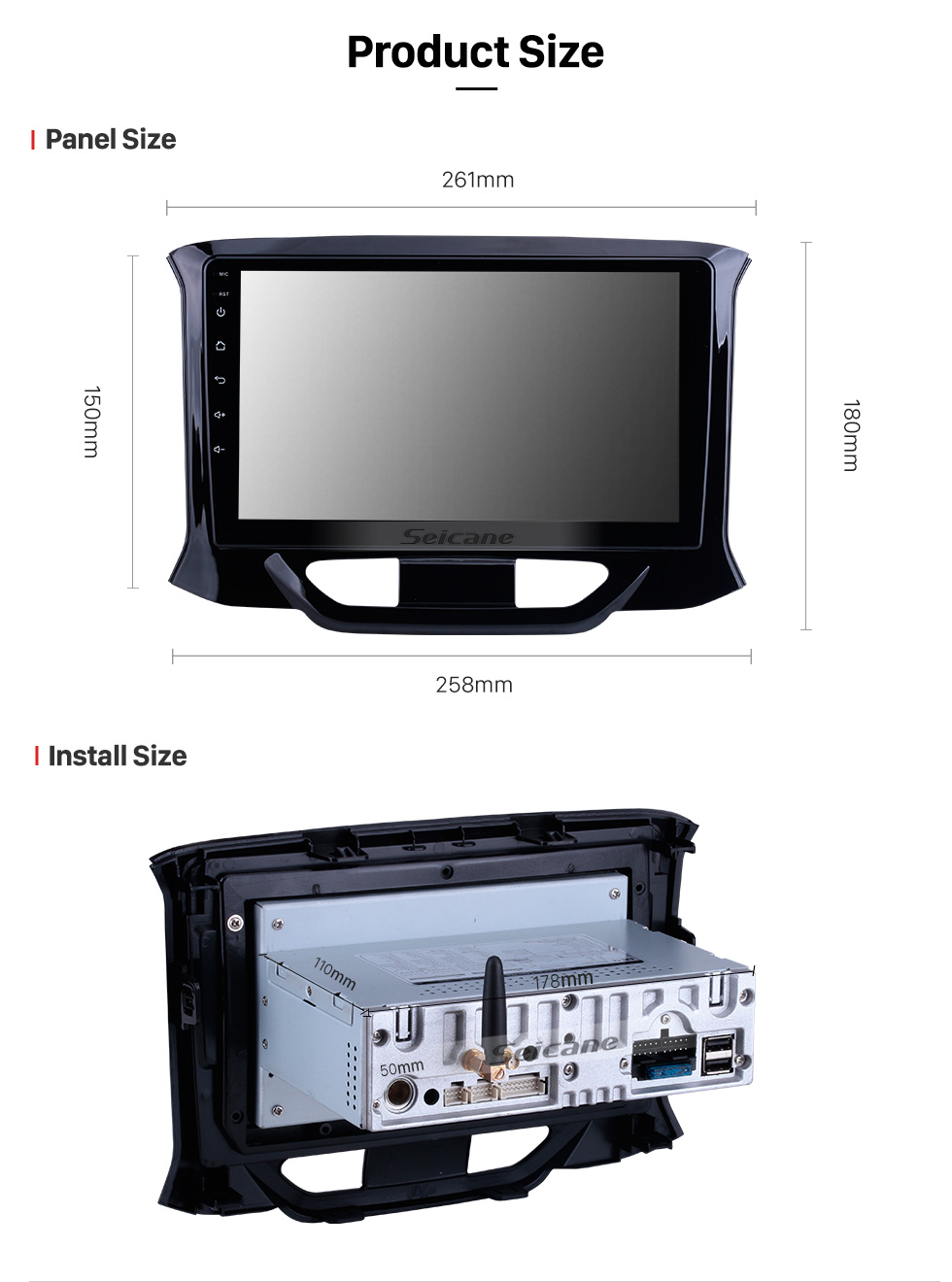 Seicane OEM Android 10.0 für 2015 2016-2019 Lada Xray Radio 9-Zoll-HD-Touchscreen mit Bluetooth-GPS-Navigationssystem Carplay-Unterstützung DSP