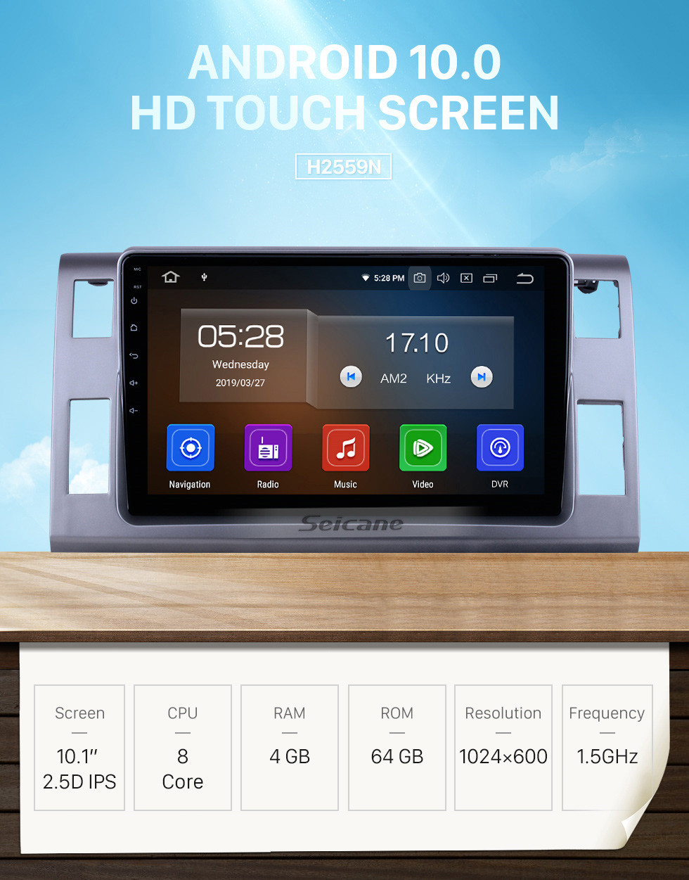 Seicane Android 10.0 For 2006 Toyota Previa/Estima/Tarago Radio 10.1 inch GPS Navigation System Bluetooth HD Touchscreen Carplay support SWC Seicane Android 10.0 For 2006 Toyota Previa/Estima/Tarago Radio 10.1 inch GPS Navigation System Bluetooth HD Touchscreen Carplay support SWC
