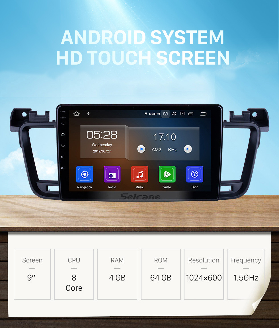 Seicane OEM 9 inch Android 10.0 for 2011 2012 2013-2017 Peugeot 508 Radio with Bluetooth HD Touchscreen GPS Navigation System Carplay support DSP Seicane OEM 9 inch Android 10.0 for 2011 2012 2013-2017 Peugeot 508 Radio with Bluetooth HD Touchscreen GPS Navigation System Carplay support DSP
