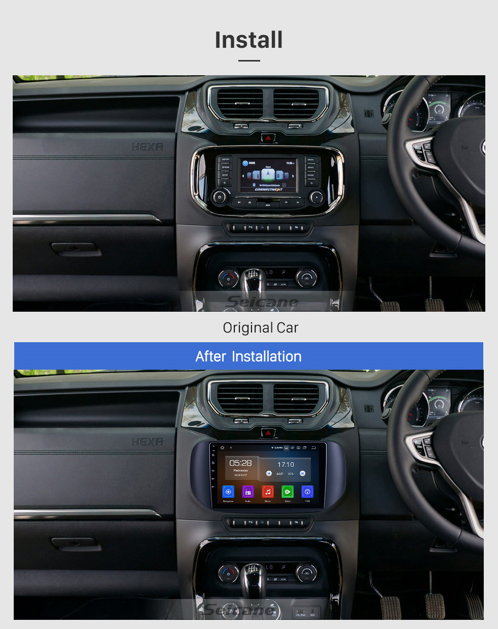 Seicane OEM 9 Zoll Android 10.0 für 2018 Tata Hexa RHD-Radio mit Bluetooth HD Touchscreen GPS-Navigationssystem Carplay-Unterstützung DSP TPMS Seicane OEM 9 Zoll Android 10.0 für 2018 Tata Hexa RHD-Radio mit Bluetooth HD Touchscreen GPS-Navigationssystem Carplay-Unterstützung DSP TPMS