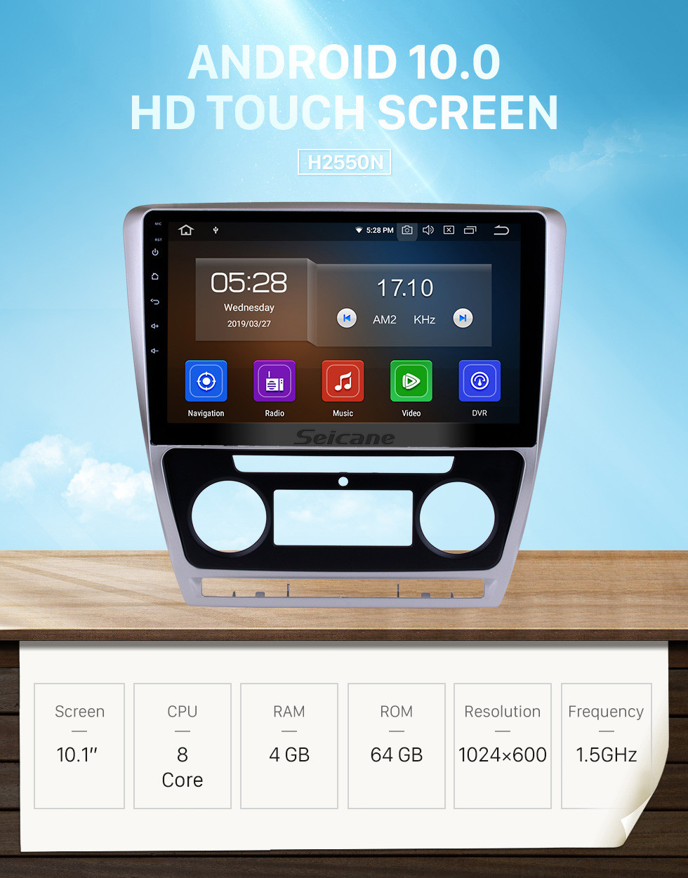 Seicane Android 10.0 For 2007 2008 2009-2014 Skoda Octavia Radio 10.1 inch GPS Navigation System Bluetooth HD Touchscreen Carplay support SWC Seicane Android 10.0 For 2007 2008 2009-2014 Skoda Octavia Radio 10.1 inch GPS Navigation System Bluetooth HD Touchscreen Carplay support SWC