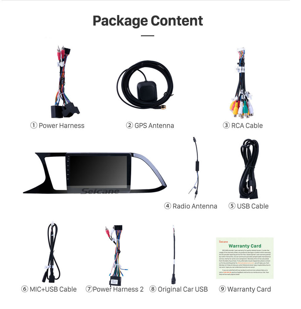 Seicane HD-Touchscreen für 2018 Seat Leon Radio Android 10.0 9-Zoll-GPS-Navigationssystem Bluetooth WIFI Carplay-Unterstützung DAB + Backup-Kamera Seicane HD-Touchscreen für 2018 Seat Leon Radio Android 10.0 9-Zoll-GPS-Navigationssystem Bluetooth WIFI Carplay-Unterstützung DAB + Backup-Kamera