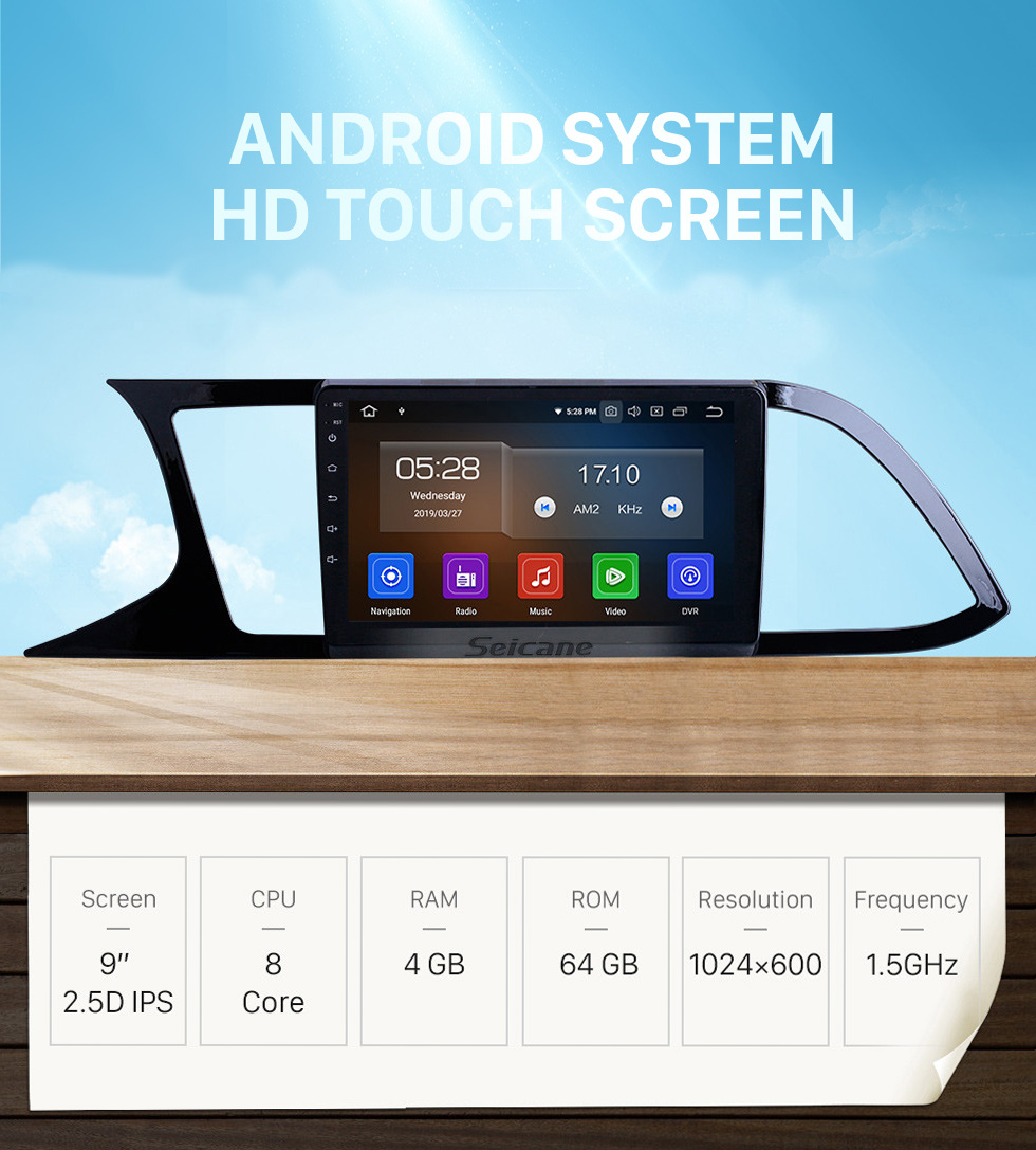 Seicane HD сенсорный экран для 2018 Seat Leon Radio Android 10.0 9-дюймовый GPS-навигатор Bluetooth WIFI Поддержка Carplay DAB + резервная камера Seicane HD сенсорный экран для 2018 Seat Leon Radio Android 10.0 9-дюймовый GPS-навигатор Bluetooth WIFI Поддержка Carplay DAB + резервная камера