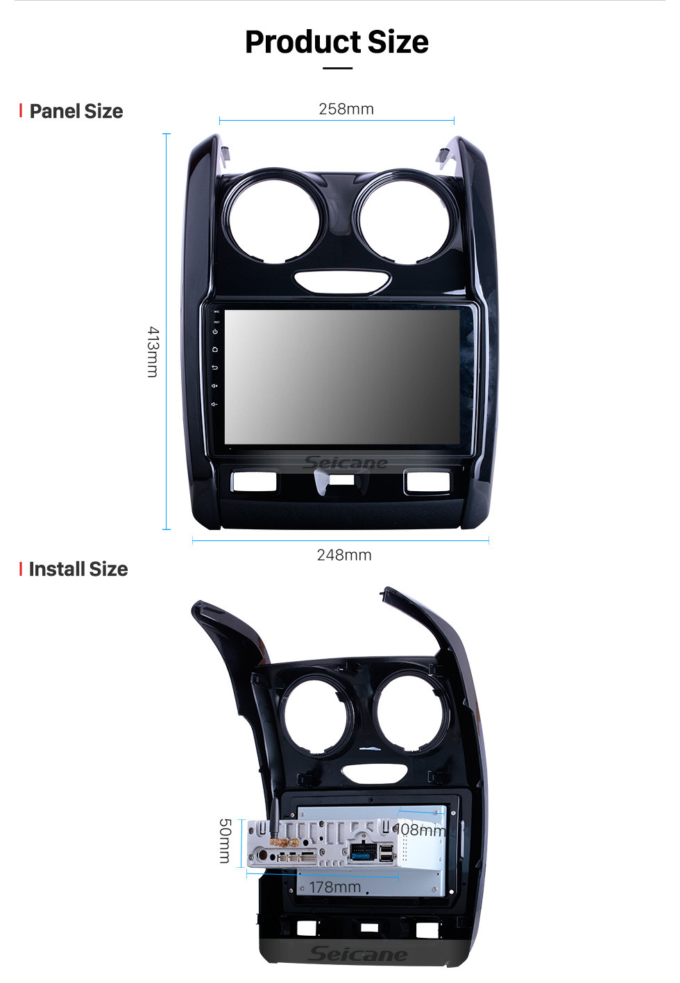 Seicane For 2015 2016 2017-2020 Renault Duster Radio 9 inch Android 10.0 HD Touchscreen Bluetooth with GPS Navigation System Carplay support 1080P Seicane For 2015 2016 2017-2020 Renault Duster Radio 9 inch Android 10.0 HD Touchscreen Bluetooth with GPS Navigation System Carplay support 1080P