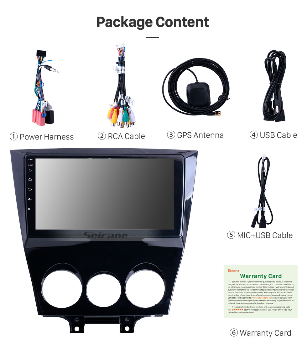 Seicane 9 inch For 2011 Mazda RX8 Radio Android 10.0 GPS Navigation System with Bluetooth HD Touchscreen Carplay support Digital TV Seicane 9 inch For 2011 Mazda RX8 Radio Android 10.0 GPS Navigation System with Bluetooth HD Touchscreen Carplay support Digital TV