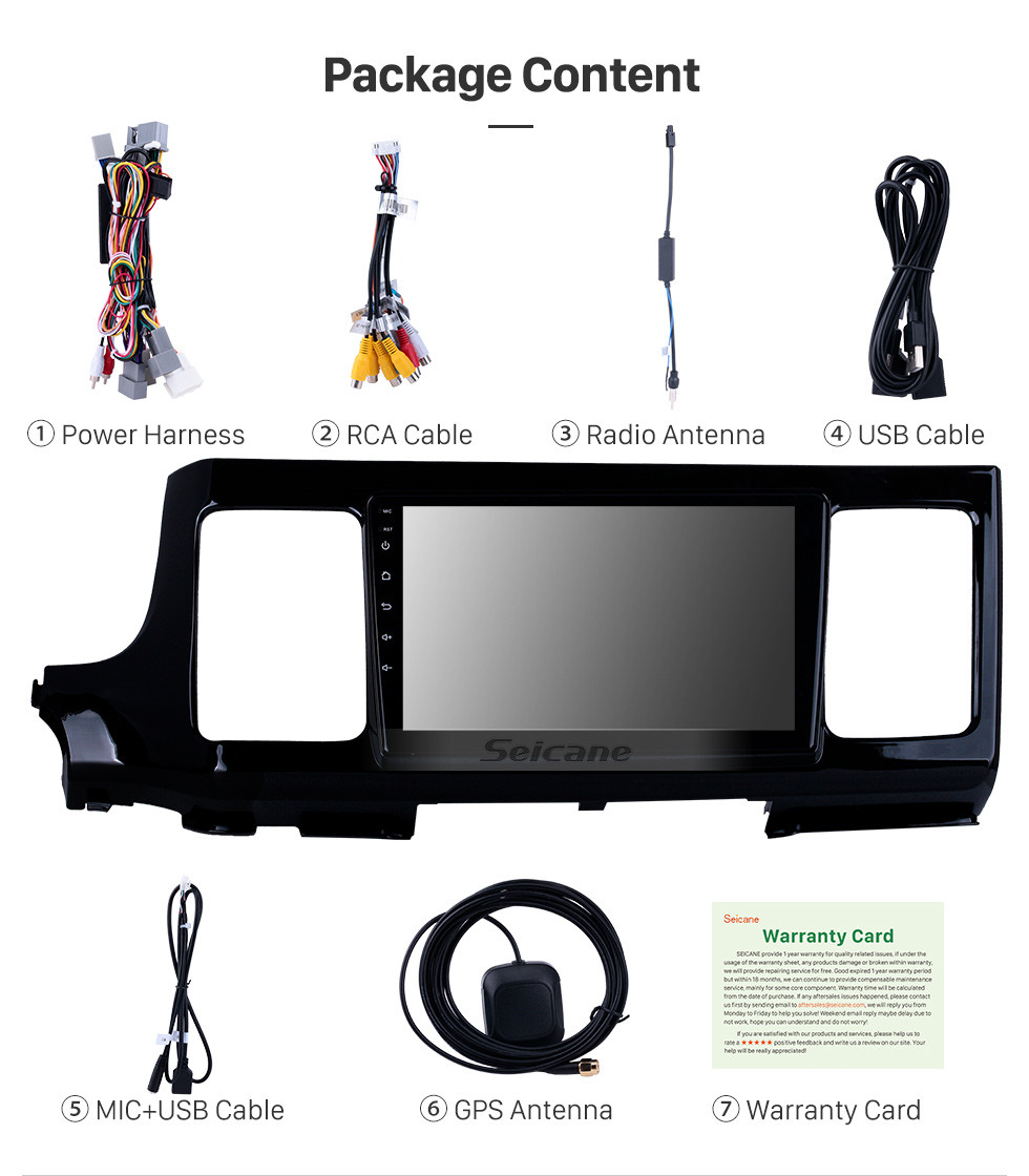 Seicane Android 10.0 For 2018 Honda Elysion Radio 9 inch GPS Navigation System Bluetooth HD Touchscreen Carplay support Rear camera Seicane Android 10.0 For 2018 Honda Elysion Radio 9 inch GPS Navigation System Bluetooth HD Touchscreen Carplay support Rear camera
