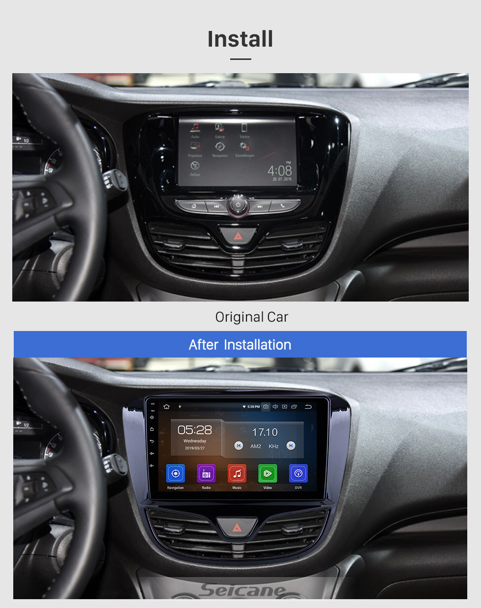 Seicane HD Touchscreen for 2017 Opel Karl/Vinfast Radio Android 10.0 9 inch GPS Navigation System Bluetooth Carplay support DAB+ DVR Seicane HD Touchscreen for 2017 Opel Karl/Vinfast Radio Android 10.0 9 inch GPS Navigation System Bluetooth Carplay support DAB+ DVR