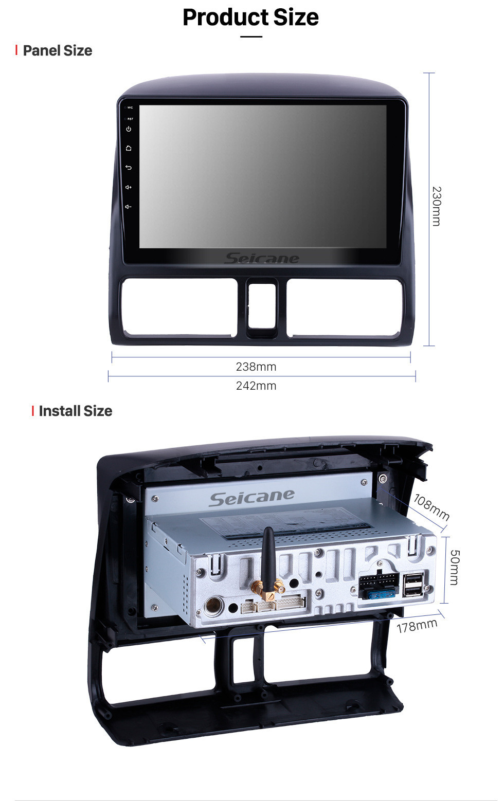 Seicane OEM 9 inch Android 10.0 for 2002 Honda CRV Radio Bluetooth HD Touchscreen GPS Navigation System Carplay support DVR Backup camera Seicane OEM 9 inch Android 10.0 for 2002 Honda CRV Radio Bluetooth HD Touchscreen GPS Navigation System Carplay support DVR Backup camera