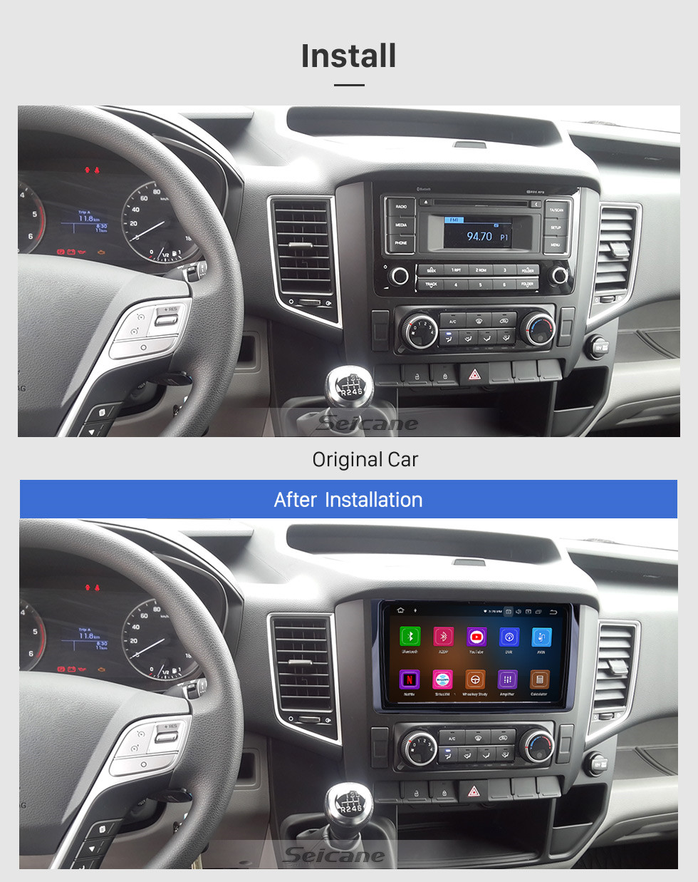 Seicane Android 10.0 For 2016 Hyundai H350 Radio 9 inch GPS Navigation System Bluetooth AUX WIFI HD Touchscreen Carplay support TPMS SWC Seicane Android 10.0 For 2016 Hyundai H350 Radio 9 inch GPS Navigation System Bluetooth AUX WIFI HD Touchscreen Carplay support TPMS SWC