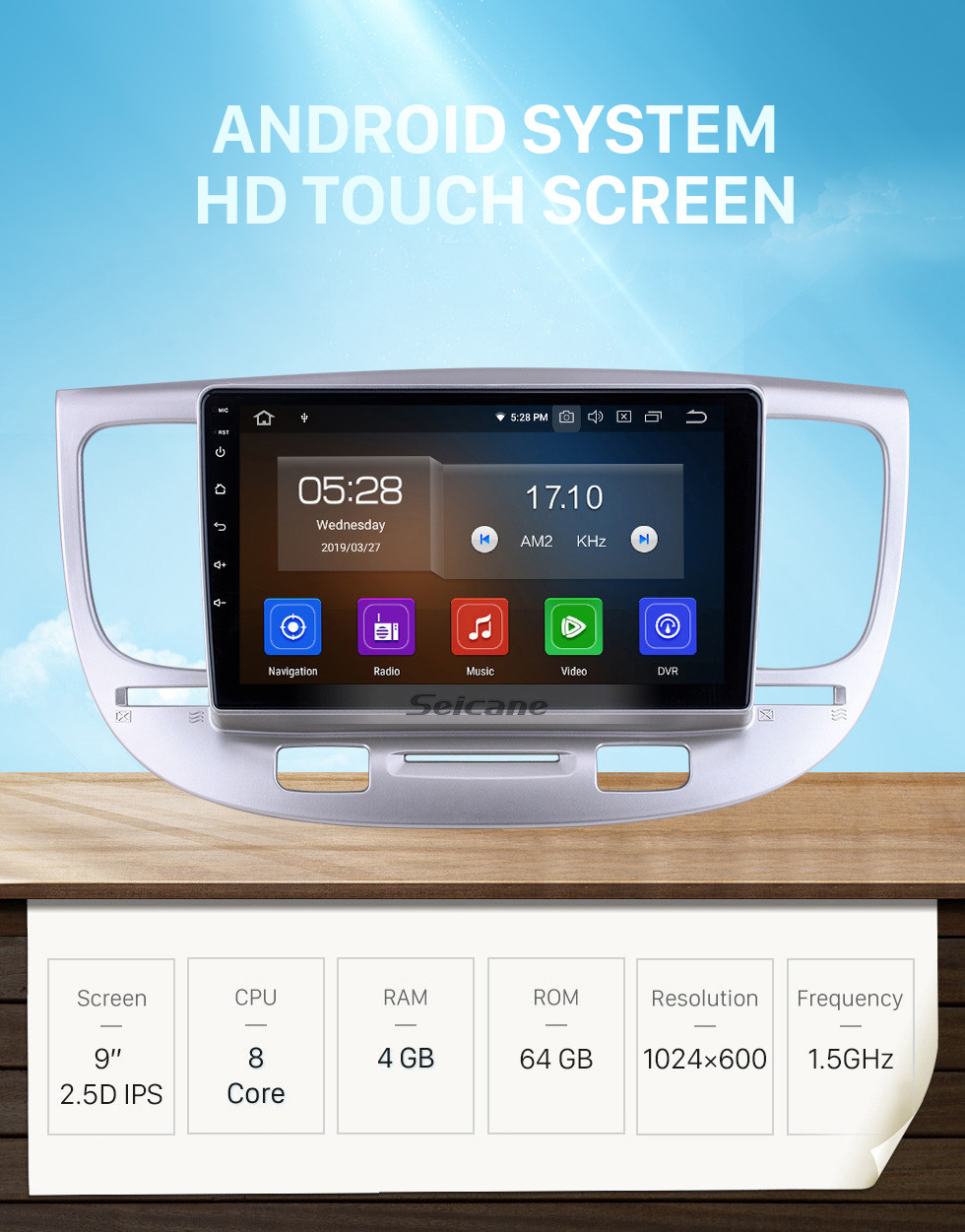 Seicane Android 10.0 for 2007 Kia Rio Radio 9 inch GPS Navigation System with HD Touchscreen Carplay Bluetooth support TPMS Rear camera Seicane Android 10.0 for 2007 Kia Rio Radio 9 inch GPS Navigation System with HD Touchscreen Carplay Bluetooth support TPMS Rear camera