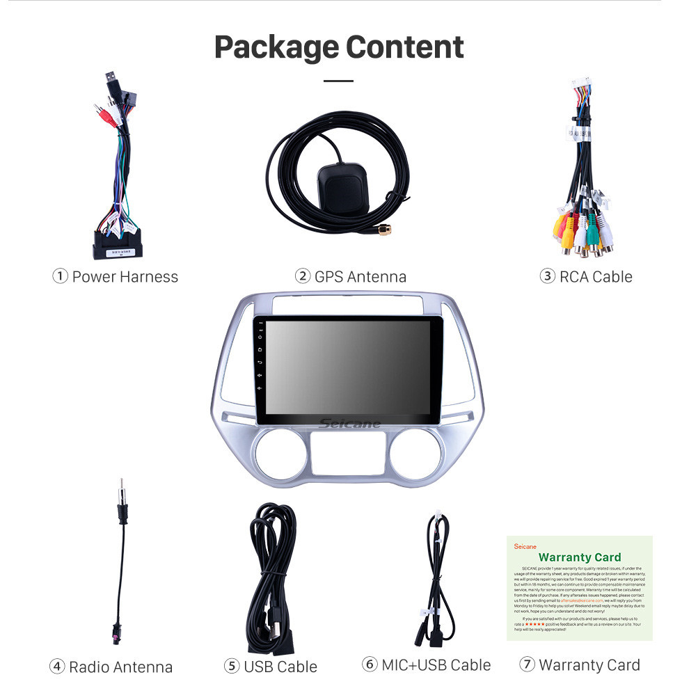 Seicane OEM 9 polegadas Android 10.0 para 2012 2013 2014 Hyundai i20 Auto Rádio A / C Bluetooth HD Touchscreen Sistema de Navegação GPS Suporte Carplay TPMS Seicane OEM 9 polegadas Android 10.0 para 2012 2013 2014 Hyundai i20 Auto Rádio A / C Bluetooth HD Touchscreen Sistema de Navegação GPS Suporte Carplay TPMS