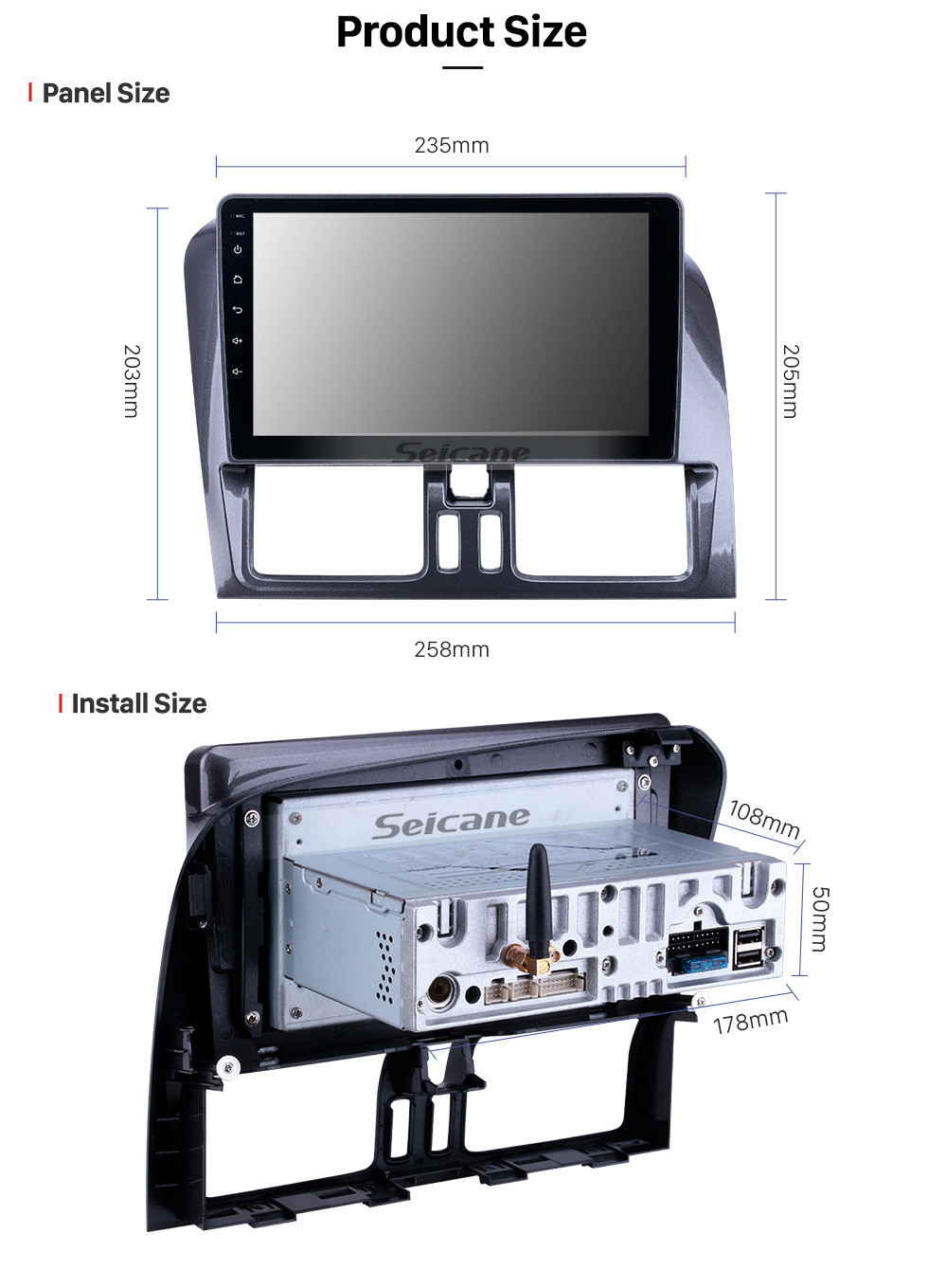 Seicane Для 2008 2009 2010-2016 Volvo XC60 Radio 9-дюймовый сенсорный экран Android 10.0 HD Bluetooth с GPS-навигацией Поддержка Carplay SWC Seicane Для 2008 2009 2010-2016 Volvo XC60 Radio 9-дюймовый сенсорный экран Android 10.0 HD Bluetooth с GPS-навигацией Поддержка Carplay SWC