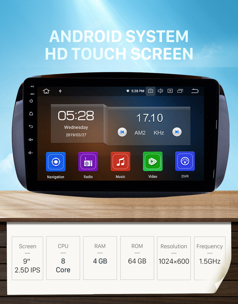 Seicane 9 Inch Android 10.0 HD 1024*600 Touchscreen Radio For 2015 2016 Mercedes Benz SMART Car Stereo GPS Navigation System Bluetooth Support Mirror Link OBD2 AUX 3G WiFi DVR 1080P Video Steering Wheel Control Seicane 9 Inch Android 10.0 HD 1024*600 Touchscreen Radio For 2015 2016 Mercedes Benz SMART Car Stereo GPS Navigation System Bluetooth Support Mirror Link OBD2 AUX 3G WiFi DVR 1080P Video Steering Wheel Control