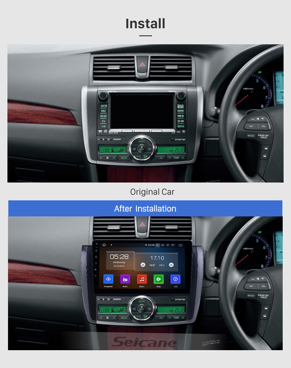 Seicane OEM 9 inch Android 10.0 Radio for 2007-2015 Toyota Allion Bluetooth HD Touchscreen GPS Navigation Carplay support TPMS Seicane OEM 9 inch Android 10.0 Radio for 2007-2015 Toyota Allion Bluetooth HD Touchscreen GPS Navigation Carplay support TPMS
