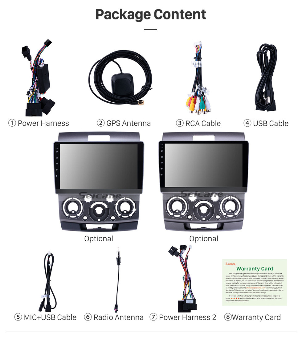 Seicane 2006-2010 Ford Everest/Ranger Mazda BT-50 Android 10.0 9 inch GPS Navigation Radio Bluetooth HD Touchscreen Carplay support Backup camera Seicane 2006-2010 Ford Everest/Ranger Mazda BT-50 Android 10.0 9 inch GPS Navigation Radio Bluetooth HD Touchscreen Carplay support Backup camera