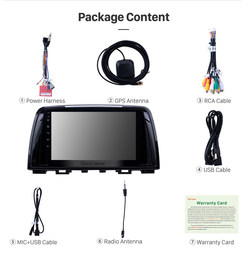 Seicane 9 inch Android 10.0 GPS Navigation Radio for 2014-2016 Mazda Atenza with HD Touchscreen Carplay AUX Bluetooth support 1080P Seicane 9 inch Android 10.0 GPS Navigation Radio for 2014-2016 Mazda Atenza with HD Touchscreen Carplay AUX Bluetooth support 1080P