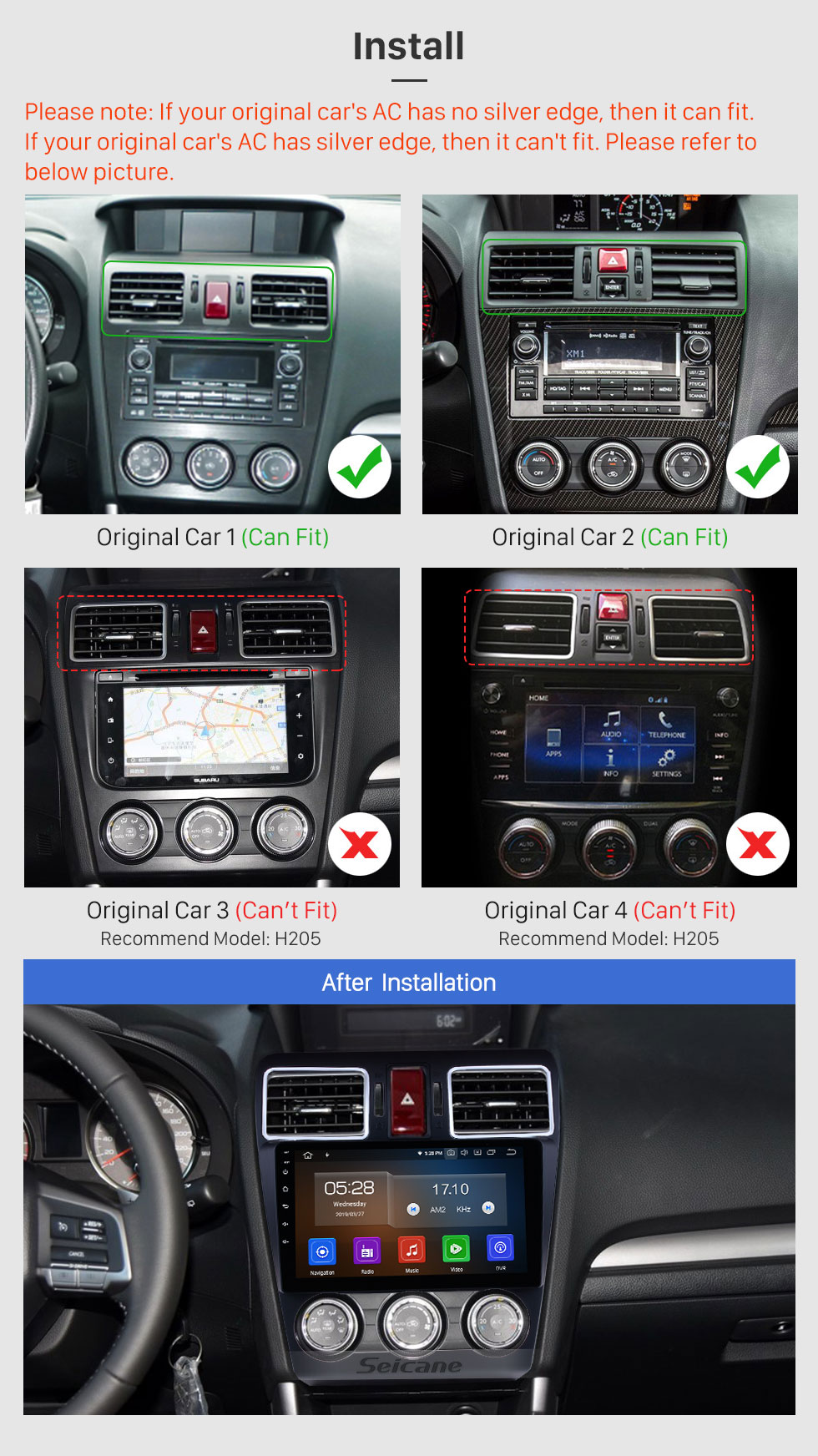 Seicane 9 inch HD Android 10.0 Radio Capacitive Touch Screen for 2014 2015 2016 Subaru Forester Support 3G WiFi Bluetooth GPS Navigation system TPMS DAB DVR OBD II AUX Headrest Monitor Control Video Rear camera USB SD Seicane 9 inch HD Android 10.0 Radio Capacitive Touch Screen for 2014 2015 2016 Subaru Forester Support 3G WiFi Bluetooth GPS Navigation system TPMS DAB DVR OBD II AUX Headrest Monitor Control Video Rear camera USB SD