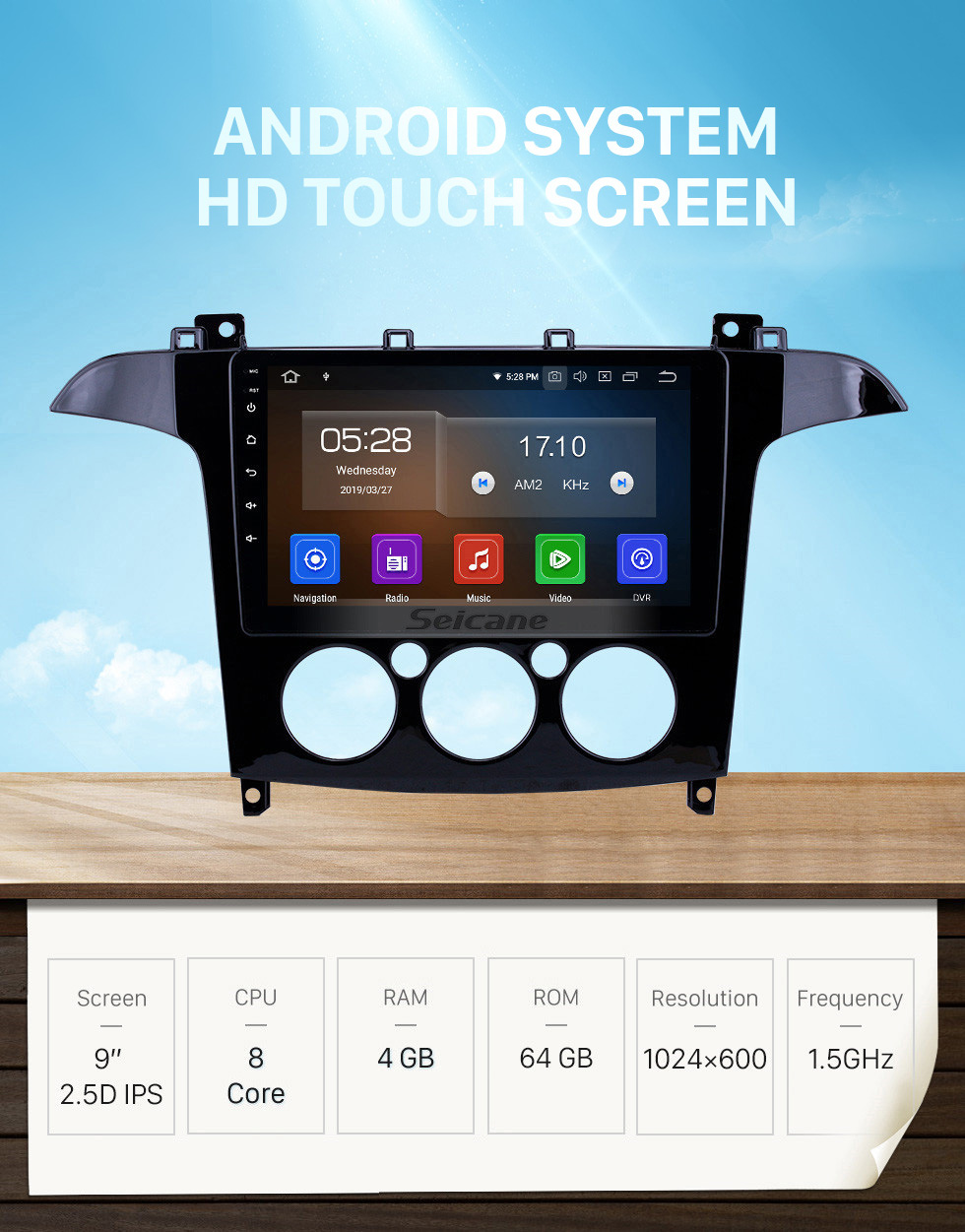 Seicane HD Touchscreen 2007-2008 Ford S-Max Manual A/C Android 10.0 9 inch GPS Navigation Radio Bluetooth WIFI Carplay support OBD2 Seicane HD Touchscreen 2007-2008 Ford S-Max Manual A/C Android 10.0 9 inch GPS Navigation Radio Bluetooth WIFI Carplay support OBD2