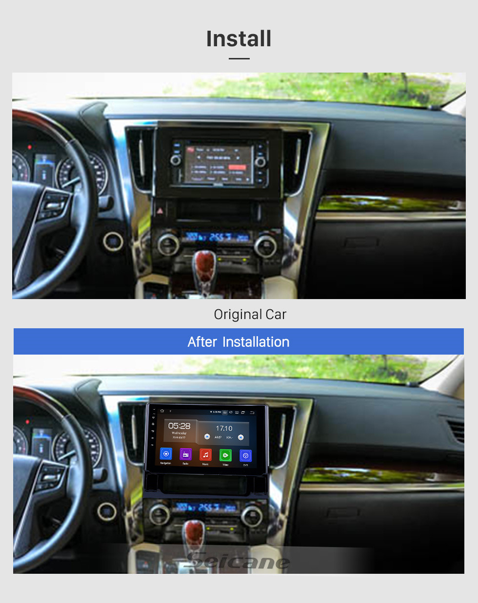 Seicane 10.1 inch Android 10.0 Radio for 2015 2016 Toyota Alphard Bluetooth Wifi HD Touchscreen GPS Navigation Carplay USB support DVR OBD2 Rearview camera Seicane 10.1 inch Android 10.0 Radio for 2015 2016 Toyota Alphard Bluetooth Wifi HD Touchscreen GPS Navigation Carplay USB support DVR OBD2 Rearview camera
