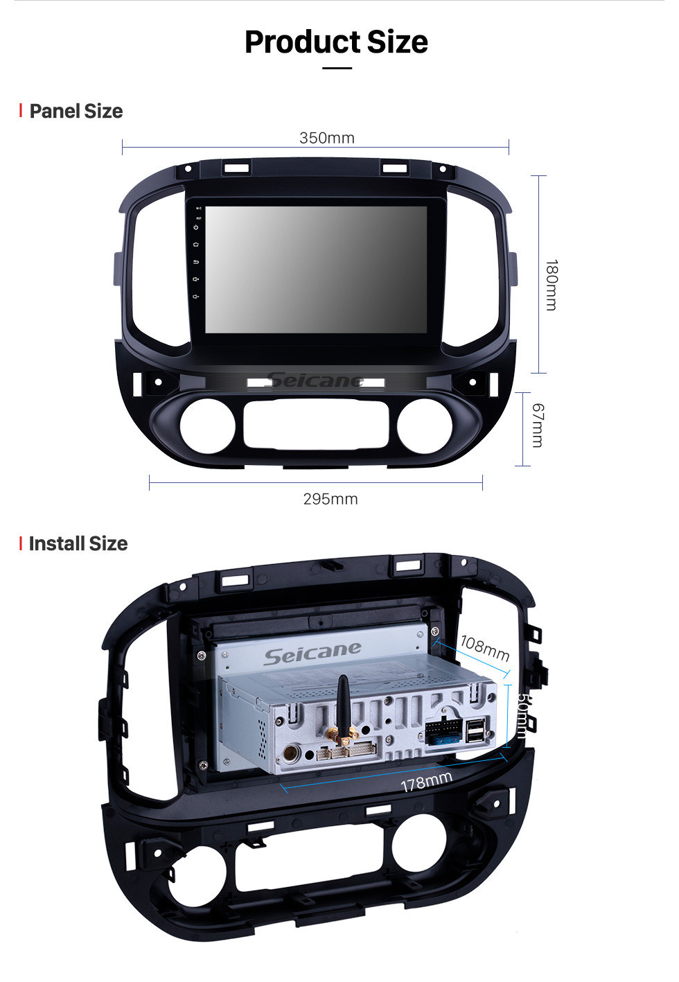 Seicane HD Touchscreen 2015-2017 chevy Chevrolet Colorado Android 10.0 9 inch GPS Navigation Radio Bluetooth WIFI Carplay support OBD2 Seicane HD Touchscreen 2015-2017 chevy Chevrolet Colorado Android 10.0 9 inch GPS Navigation Radio Bluetooth WIFI Carplay support OBD2