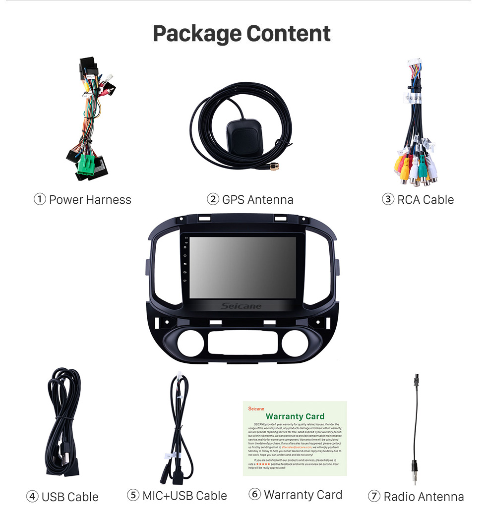 Seicane HD Touchscreen 2015-2017 chevy Chevrolet Colorado Android 10.0 9 inch GPS Navigation Radio Bluetooth WIFI Carplay support OBD2 Seicane HD Touchscreen 2015-2017 chevy Chevrolet Colorado Android 10.0 9 inch GPS Navigation Radio Bluetooth WIFI Carplay support OBD2