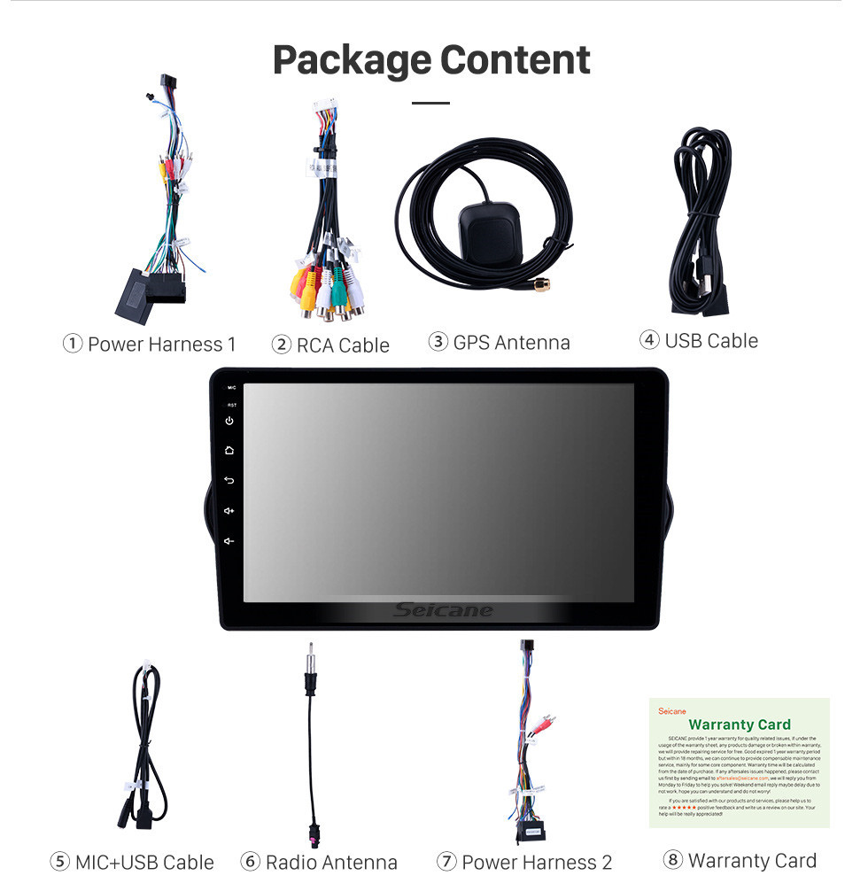 Seicane 9 inch Android 10.0 GPS Navigation Radio for 2015-2018 Fiat EGEA with HD Touchscreen Carplay AUX Bluetooth support 1080P Seicane 9 inch Android 10.0 GPS Navigation Radio for 2015-2018 Fiat EGEA with HD Touchscreen Carplay AUX Bluetooth support 1080P