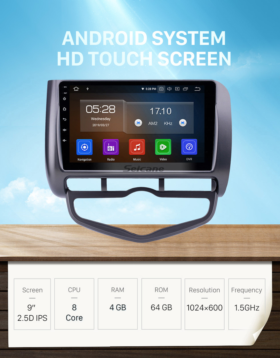 Seicane Android 10.0 9 inch GPS Navigation Radio for 2006 Honda Jazz City Auto AC RHD with HD Touchscreen Carplay AUX Bluetooth support DVR TPMS Seicane Android 10.0 9 inch GPS Navigation Radio for 2006 Honda Jazz City Auto AC RHD with HD Touchscreen Carplay AUX Bluetooth support DVR TPMS