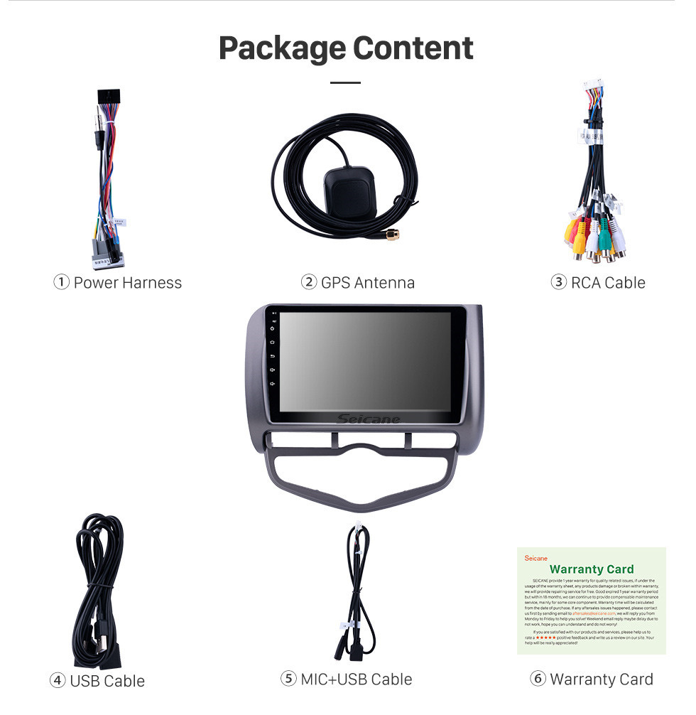 Seicane 9 inch Android 10.0 GPS Navigation Radio for 2006 Honda Jazz City Auto AC LHD with HD Touchscreen Carplay AUX Bluetooth support 1080P Seicane 9 inch Android 10.0 GPS Navigation Radio for 2006 Honda Jazz City Auto AC LHD with HD Touchscreen Carplay AUX Bluetooth support 1080P