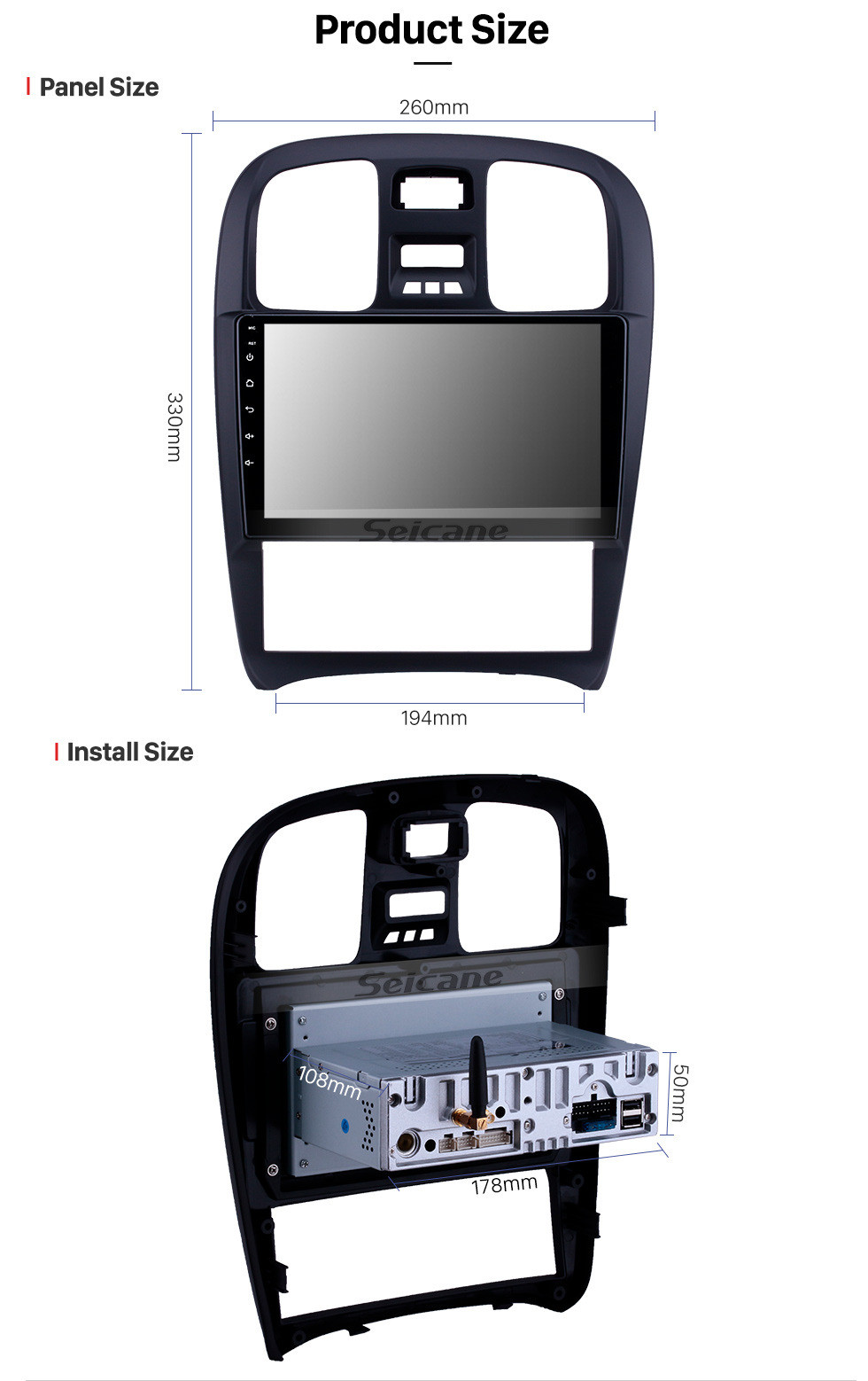 Seicane OEM 9 inch Android 10.0 Radio for 2003-2009 Hyundai Sonata Bluetooth HD Touchscreen GPS Navigation Carplay support Rearview camera Seicane OEM 9 inch Android 10.0 Radio for 2003-2009 Hyundai Sonata Bluetooth HD Touchscreen GPS Navigation Carplay support Rearview camera