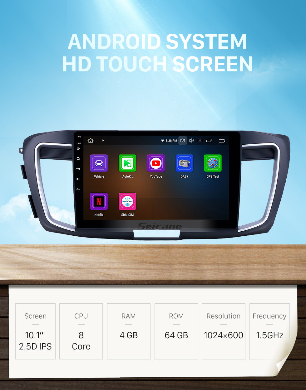 Seicane 10.1 inch 2013 Honda Accord 9 High version Android 10.0 GPS Navigation Radio Bluetooth HD Touchscreen Carplay support Mirror Link Seicane 10.1 inch 2013 Honda Accord 9 High version Android 10.0 GPS Navigation Radio Bluetooth HD Touchscreen Carplay support Mirror Link