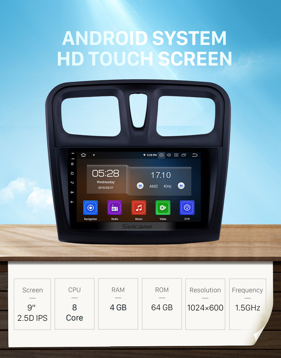 Seicane Android 10.0 9 Zoll GPS Navigationsradio für 2012-2017 Renault Sandero mit HD Touchscreen Carplay AUX Bluetooth Unterstützung Digital TV Seicane Android 10.0 9 Zoll GPS Navigationsradio für 2012-2017 Renault Sandero mit HD Touchscreen Carplay AUX Bluetooth Unterstützung Digital TV