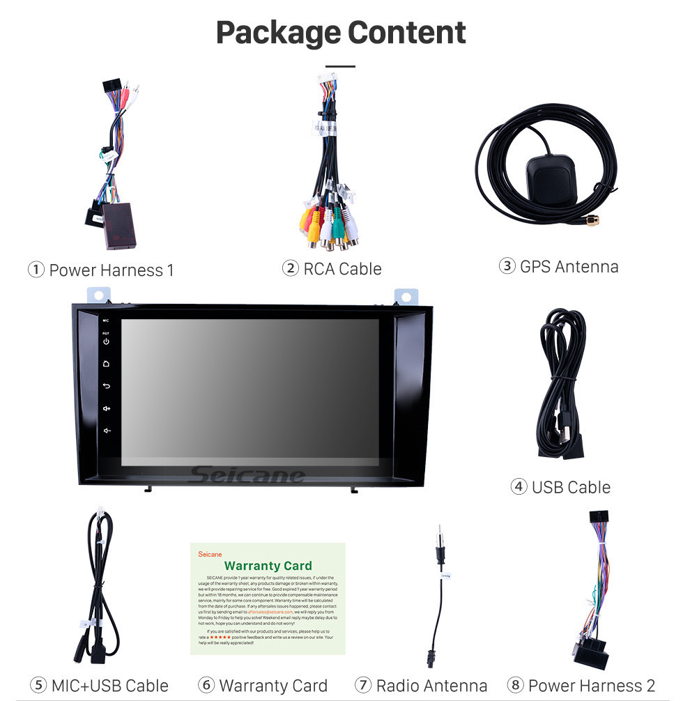 Seicane 8 inch Android 10.0 2000-2011 Mercedes Benz SLK class R171 SLK200 SLK280 SLK300 GPS Navigation Radio with Touchscreen Carplay Bluetooth support OBD2 Seicane 8 inch Android 10.0 2000-2011 Mercedes Benz SLK class R171 SLK200 SLK280 SLK300 GPS Navigation Radio with Touchscreen Carplay Bluetooth support OBD2