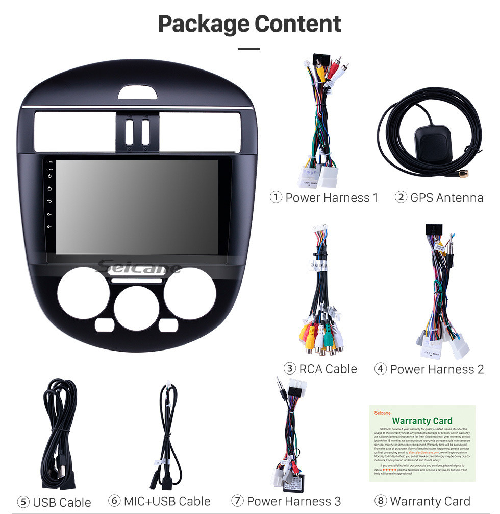 Seicane OEM 9 inch Android 10.0 Radio for 2011-2014 Nissan Tiida Manual A/C Low Version Bluetooth HD Touchscreen GPS Navigation Carplay support Rearview camera Seicane OEM 9 inch Android 10.0 Radio for 2011-2014 Nissan Tiida Manual A/C Low Version Bluetooth HD Touchscreen GPS Navigation Carplay support Rearview camera