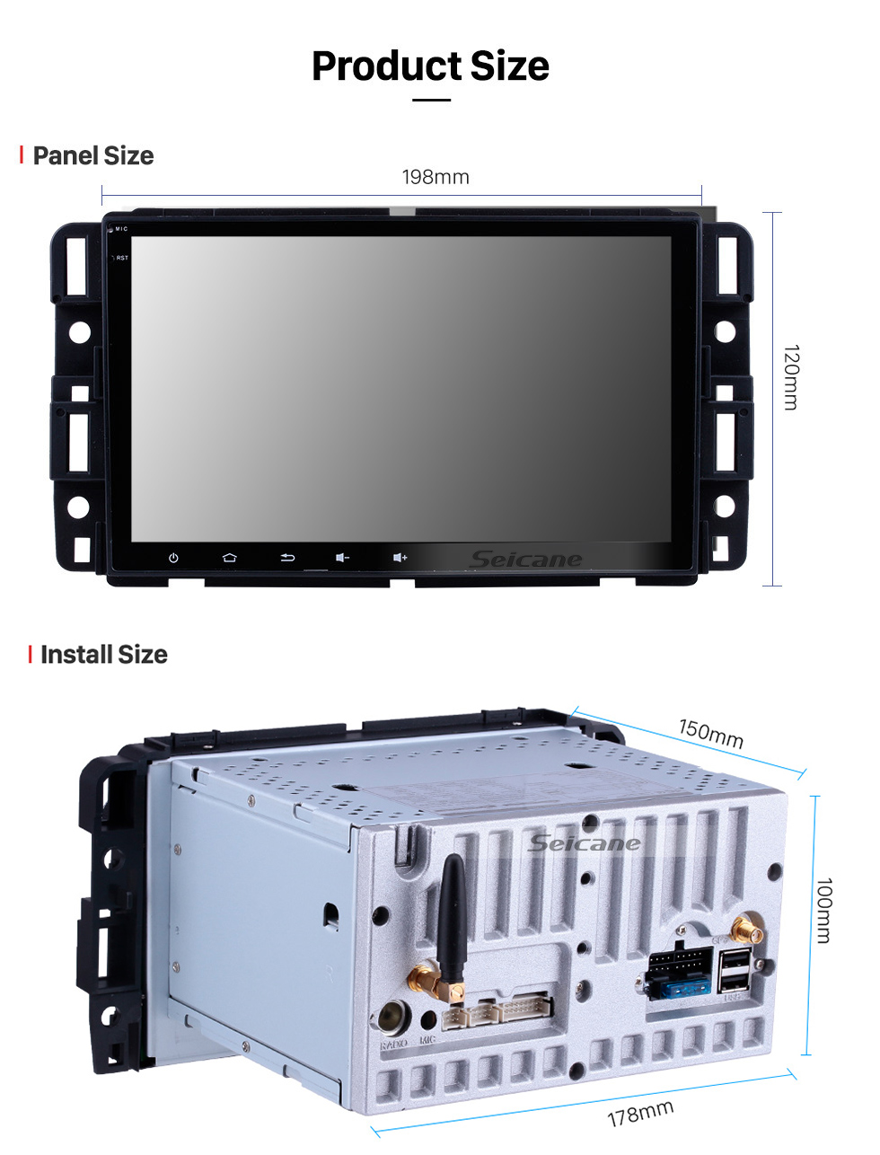 Seicane 8 pouces HD Écran tactile Android 10.0 Après-vente Radio Unité principale pour 2007 2008 2009 2010 2011 Chevrolet Chevy Silverado Système de navigation GPS de voiture Bluetooth Téléphone Bluetooth Assistance WIFI Support OBDII DVR 1080P Contrôle de volant Seicane 8 pouces HD Écran tactile Android 10.0 Après-vente Radio Unité principale pour 2007 2008 2009 2010 2011 Chevrolet Chevy Silverado Système de navigation GPS de voiture Bluetooth Téléphone Bluetooth Assistance WIFI Support OBDII DVR 1080P Contrôle de volant