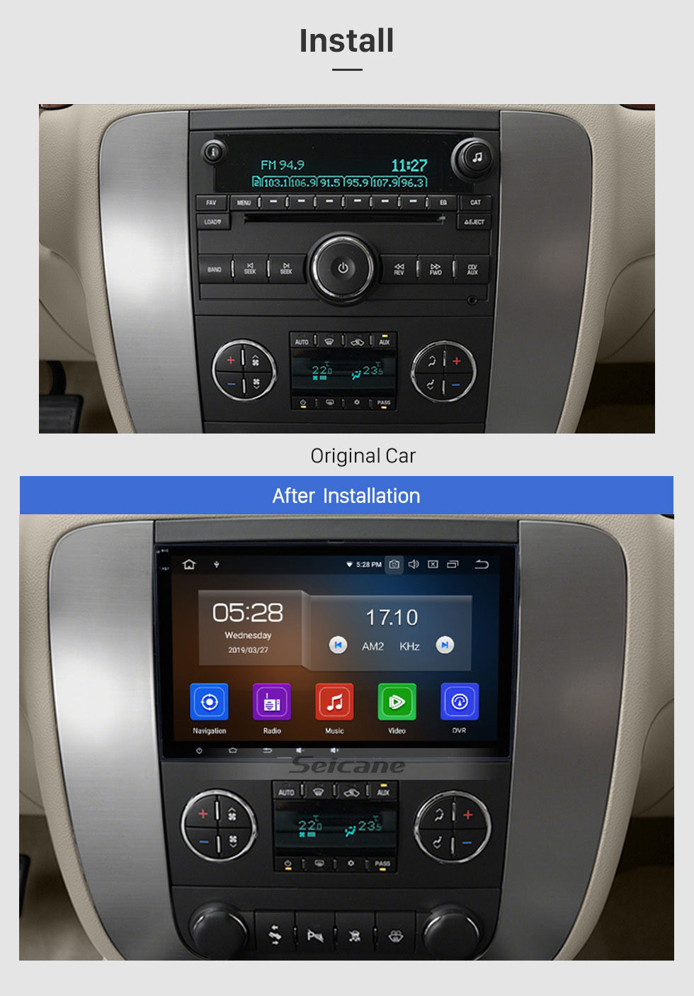 8 Inch Android 10.0 HD Touchscreen Car Radio Head Unit For 2007 2008