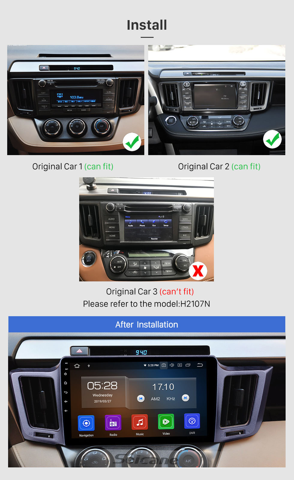 Seicane 10.1 inch Android 10.0 Radio for 2013-2016 Toyota RAV4 LHD with GPS Navigation HD Touchscreen Bluetooth Carplay support Rearview camera DAB+ Seicane 10.1 inch Android 10.0 Radio for 2013-2016 Toyota RAV4 LHD with GPS Navigation HD Touchscreen Bluetooth Carplay support Rearview camera DAB+