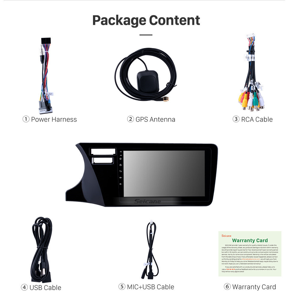 Seicane 2014-2017 Honda City LHD Android 10.0 9 inch GPS Navigation Radio Bluetooth HD Touchscreen USB Carplay Music support TPMS DAB+ 1080P Video Mirror Link Seicane 2014-2017 Honda City LHD Android 10.0 9 inch GPS Navigation Radio Bluetooth HD Touchscreen USB Carplay Music support TPMS DAB+ 1080P Video Mirror Link