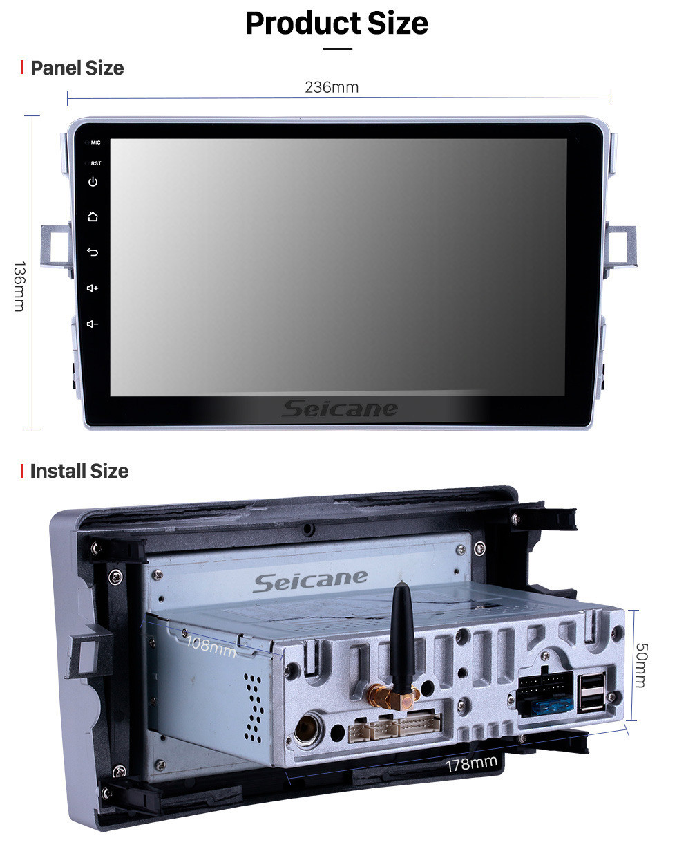 Seicane Android 10.0 9 Zoll GPS Navigationsradio für 2011-2016 Toyota Verso mit HD Touchscreen Carplay Bluetooth WIFI USB AUX Unterstützung Spiegel Link OBD2 SWC Seicane Android 10.0 9 Zoll GPS Navigationsradio für 2011-2016 Toyota Verso mit HD Touchscreen Carplay Bluetooth WIFI USB AUX Unterstützung Spiegel Link OBD2 SWC