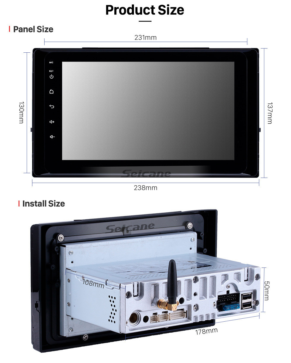 Seicane 8 inch Android 10.0 GPS Navigation Radio for 2017 2018 2019 Toyota Corolla with HD Touchscreen Carplay Bluetooth WIFI USB support Mirror Link OBD2 SWC Seicane 8 inch Android 10.0 GPS Navigation Radio for 2017 2018 2019 Toyota Corolla with HD Touchscreen Carplay Bluetooth WIFI USB support Mirror Link OBD2 SWC