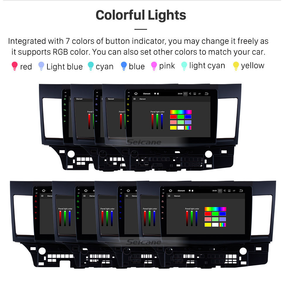 Seicane 2007-2015 Mitsubishi Lancer 10.1 inch Android 10.0 Radio 1024*600 Touchscreen DVD GPS navigation system Mirror link Bluetooth OBD2 DVR Rearview Camera TV 1080P 4G WIFI Steering Wheel Control Seicane 2007-2015 Mitsubishi Lancer 10.1 inch Android 10.0 Radio 1024*600 Touchscreen DVD GPS navigation system Mirror link Bluetooth OBD2 DVR Rearview Camera TV 1080P 4G WIFI Steering Wheel Control