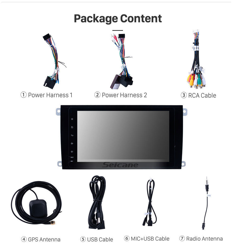 Seicane 2003-2010 PORSCHE Cayenne 8 pouces HD Écran tactile Android 9.0 Radio Système de navigation GPS WiFi Bluetooth Musique Lien Lien OBD2 1080 P Vidéo Seicane 2003-2010 PORSCHE Cayenne 8 pouces HD Écran tactile Android 9.0 Radio Système de navigation GPS WiFi Bluetooth Musique Lien Lien OBD2 1080 P Vidéo