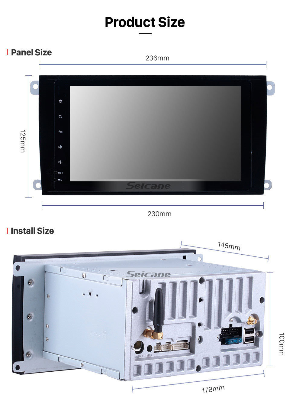 Seicane 2003-2010 PORSCHE Cayenne 8 pouces HD Écran tactile Android 9.0 Radio Système de navigation GPS WiFi Bluetooth Musique Lien Lien OBD2 1080 P Vidéo Seicane 2003-2010 PORSCHE Cayenne 8 pouces HD Écran tactile Android 9.0 Radio Système de navigation GPS WiFi Bluetooth Musique Lien Lien OBD2 1080 P Vidéo
