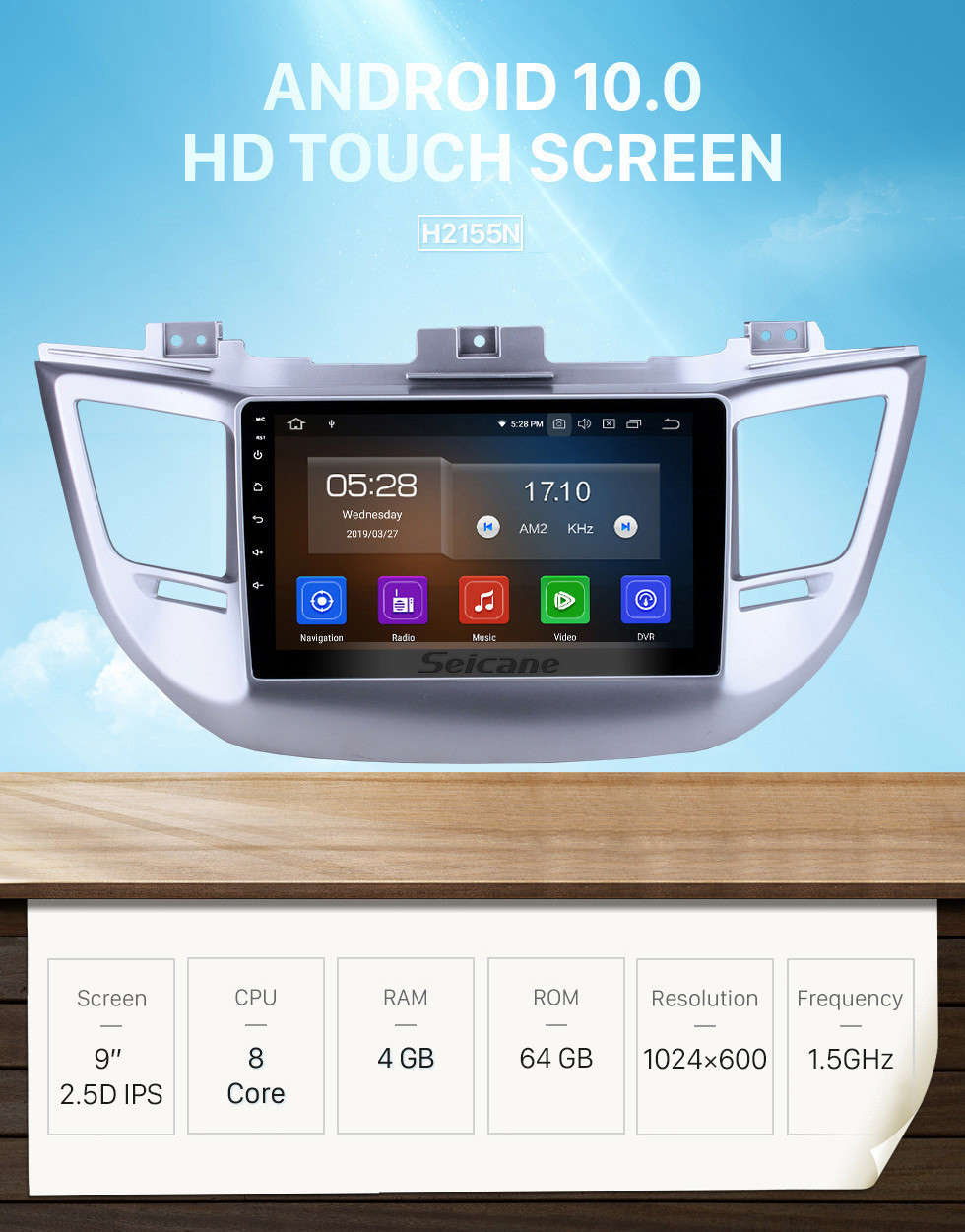 Seicane HD Touchscreen 9 inch Android 10.0 GPS Navigation Radio for 2014-2016 Tucson IX35 with AUX Bluetooth WIFI Carplay support 1080P Video DAB+ Seicane HD Touchscreen 9 inch Android 10.0 GPS Navigation Radio for 2014-2016 Tucson IX35 with AUX Bluetooth WIFI Carplay support 1080P Video DAB+