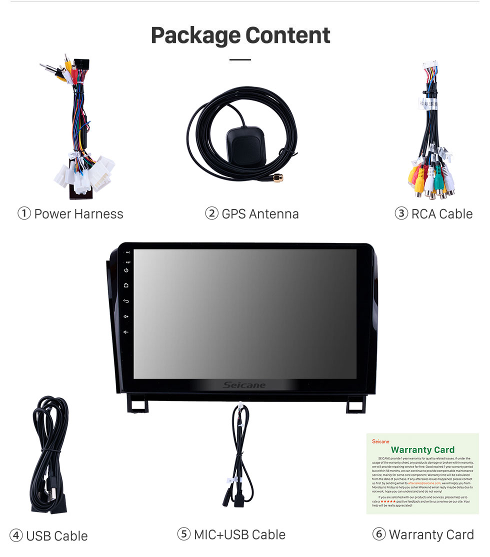 Seicane OEM 10,1 polegadas Android 10.0 para 2006-2014 Toyota Sequoia Radio Sistema de Navegação GPS com HD Touch Screen com Bluetooth WiFi Carplay Suporte Câmera de backup Seicane OEM 10,1 polegadas Android 10.0 para 2006-2014 Toyota Sequoia Radio Sistema de Navegação GPS com HD Touch Screen com Bluetooth WiFi Carplay Suporte Câmera de backup