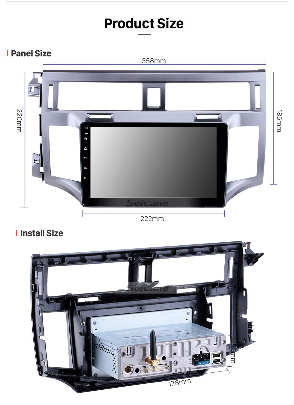 Seicane 9 Inch Android 10.0 HD Touchscreen 2006-2010 TOYOTA AVALON Car GPS Navigation System Auto Radio with WIFI Bluetooth music USB FM Support SWC Digital TV OBD2 DVR Seicane 9 Inch Android 10.0 HD Touchscreen 2006-2010 TOYOTA AVALON Car GPS Navigation System Auto Radio with WIFI Bluetooth music USB FM Support SWC Digital TV OBD2 DVR